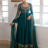 Farah Talib Aziz | Mayna Festive Luxe | AFRA TEAL