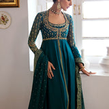 Farah Talib Aziz | Mayna Festive Luxe | AFRA TEAL