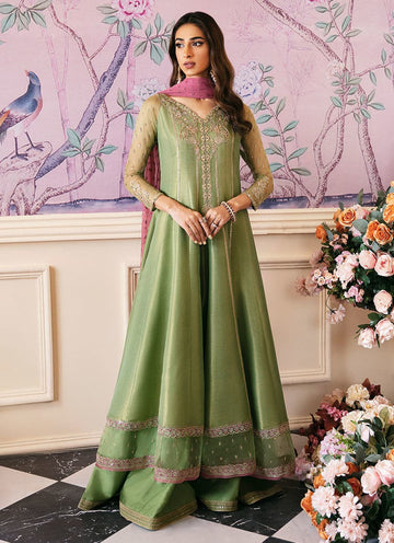 Farah Talib Aziz | Mayna Festive Luxe | ANISA APPLE GREEN - Rang-e-Khaas