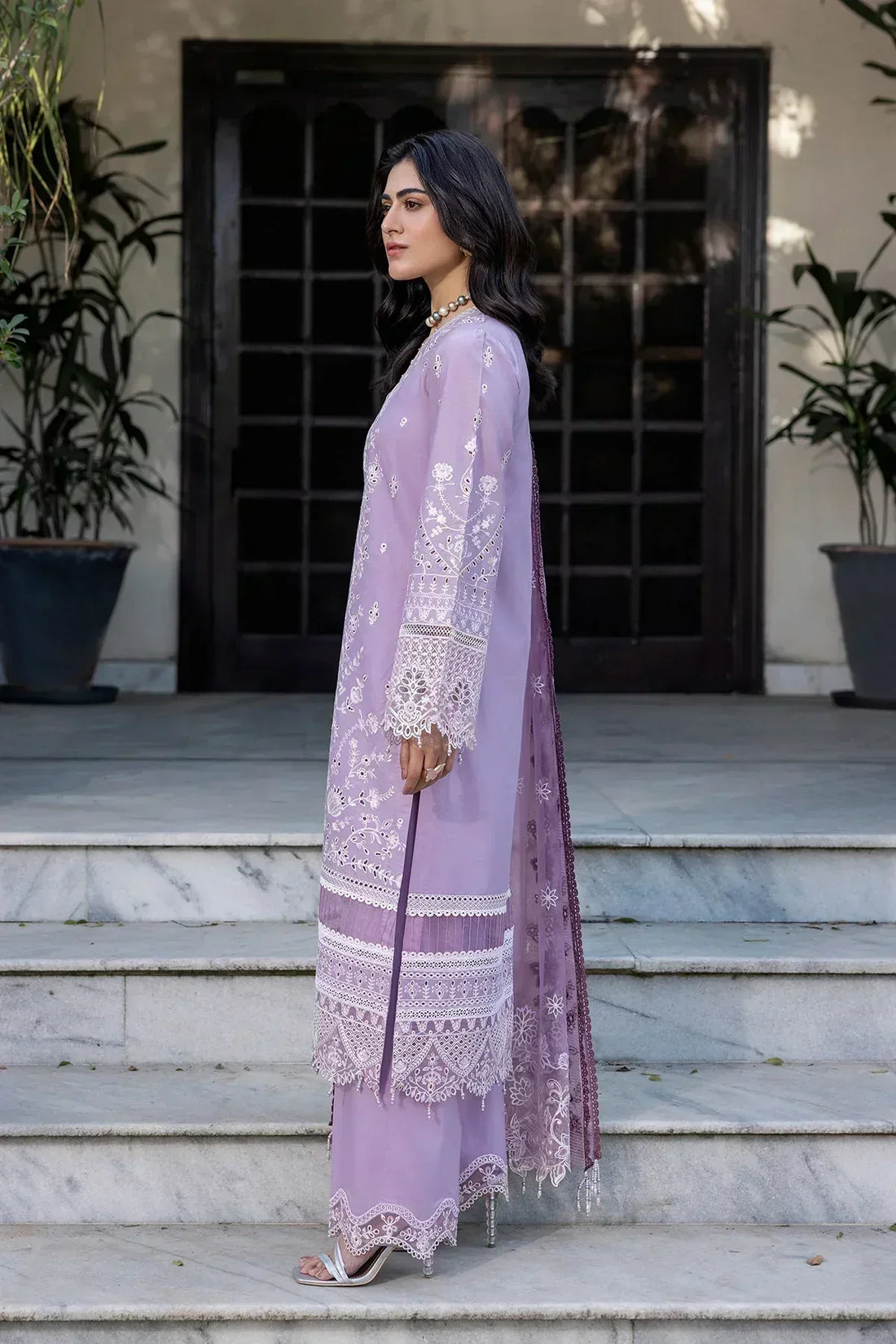 Farasha | Bahaar Embroidered Lawn | Lilac Florine - Rang-e-Khaas