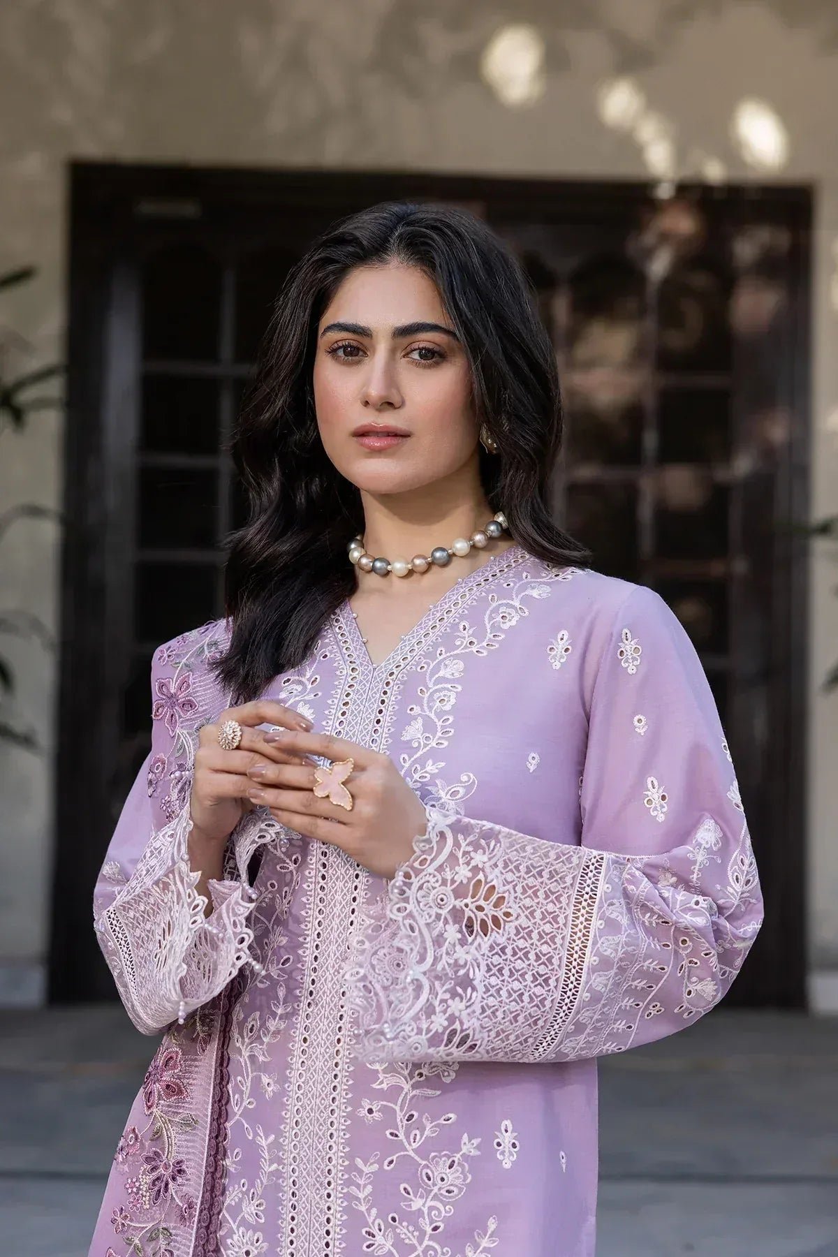 Farasha | Bahaar Embroidered Lawn | Lilac Florine - Rang-e-Khaas
