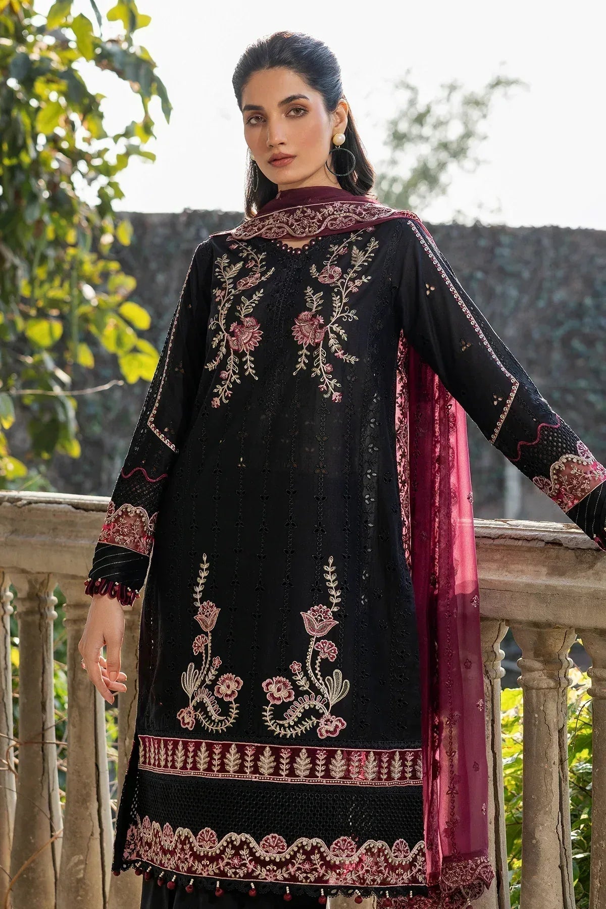 Farasha | Bahaar Embroidered Lawn | Twilight Bloom - Rang-e-Khaas
