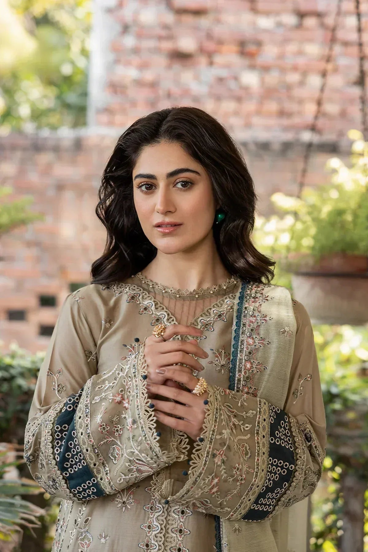 Farasha | Bahaar Embroidered Lawn | Whimsical Sage - Rang-e-Khaas