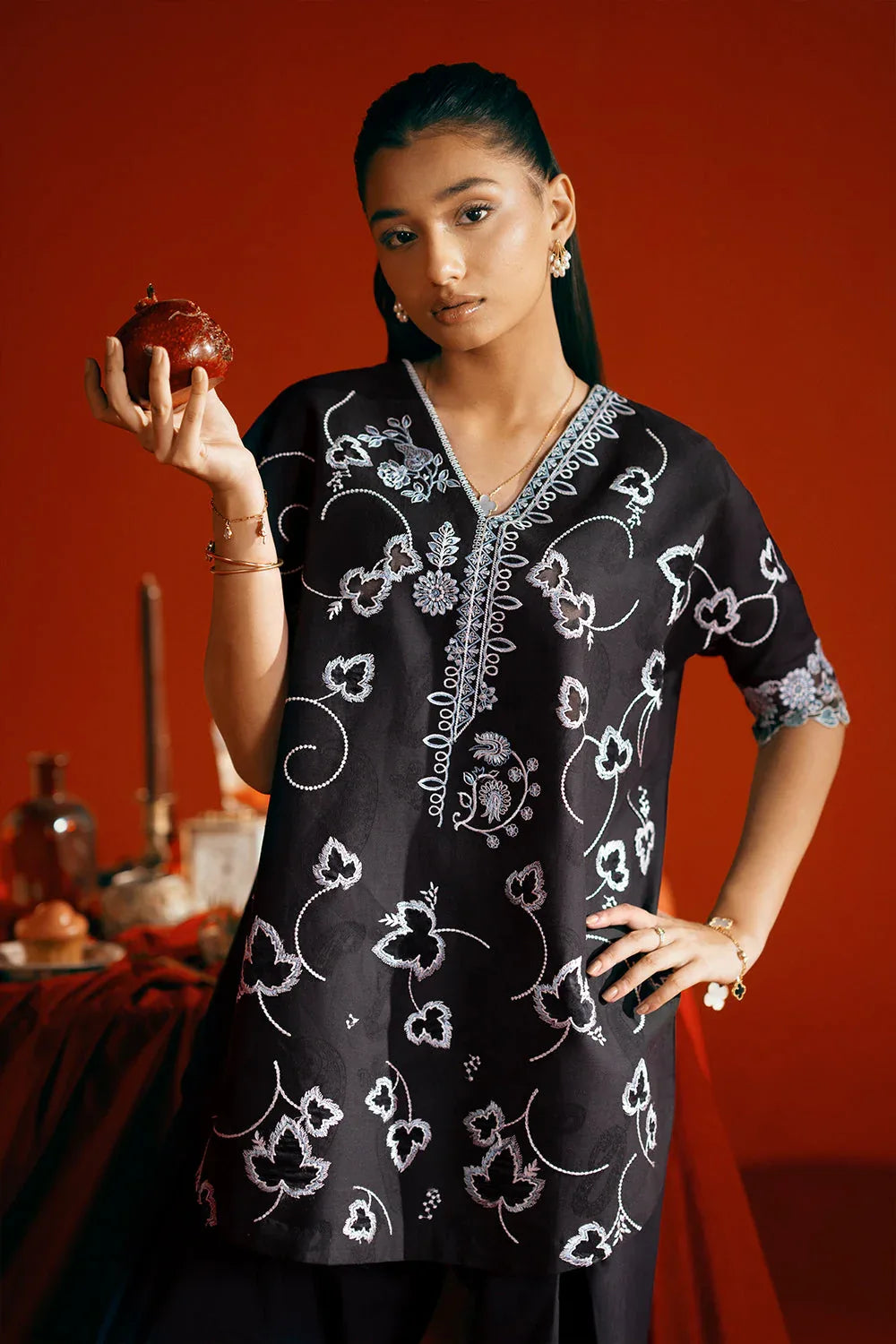 Saira Rizwan | Joolie Co ords | JOOLIE BLACK - JBP25-06 - Rang-e-Khaas