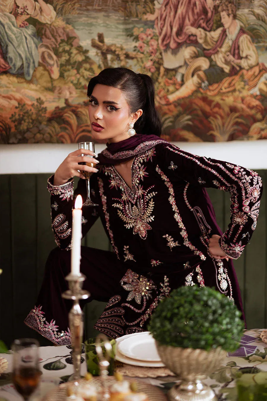Saira Rizwan | Velvet Pret 25 | SHABNAM-SRVP25-05 - Rang-e-Khaas