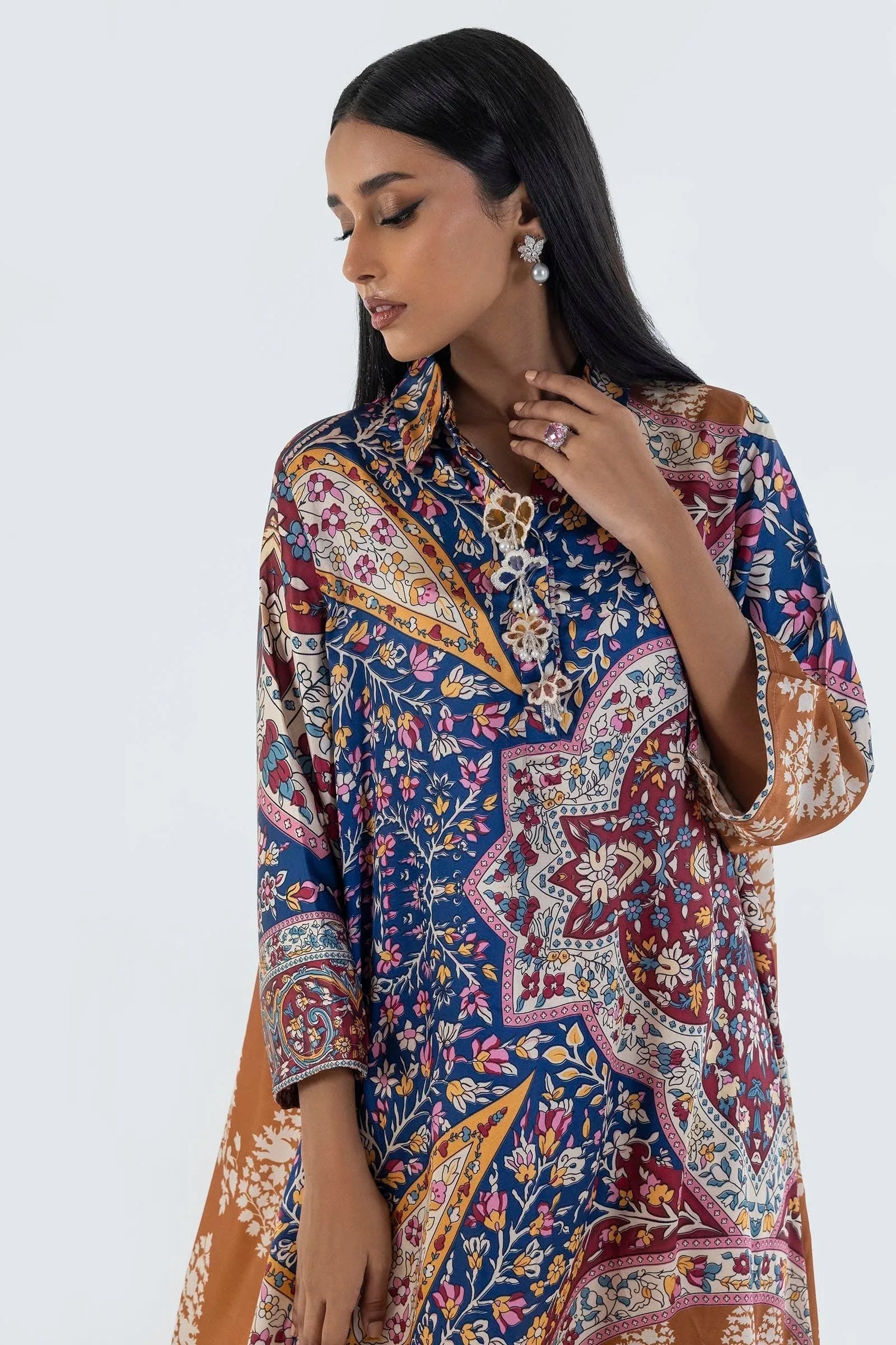 Sana Safinaz | Silk Tunics | FW24STP801 - Rang-e-Khaas