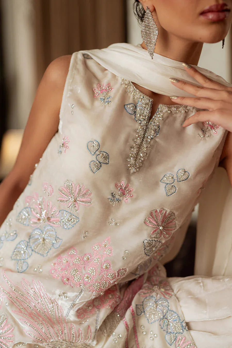 Saira Rizwan | Velvet Pret 25 | NARGIS-SRVP25-07 - Rang-e-Khaas