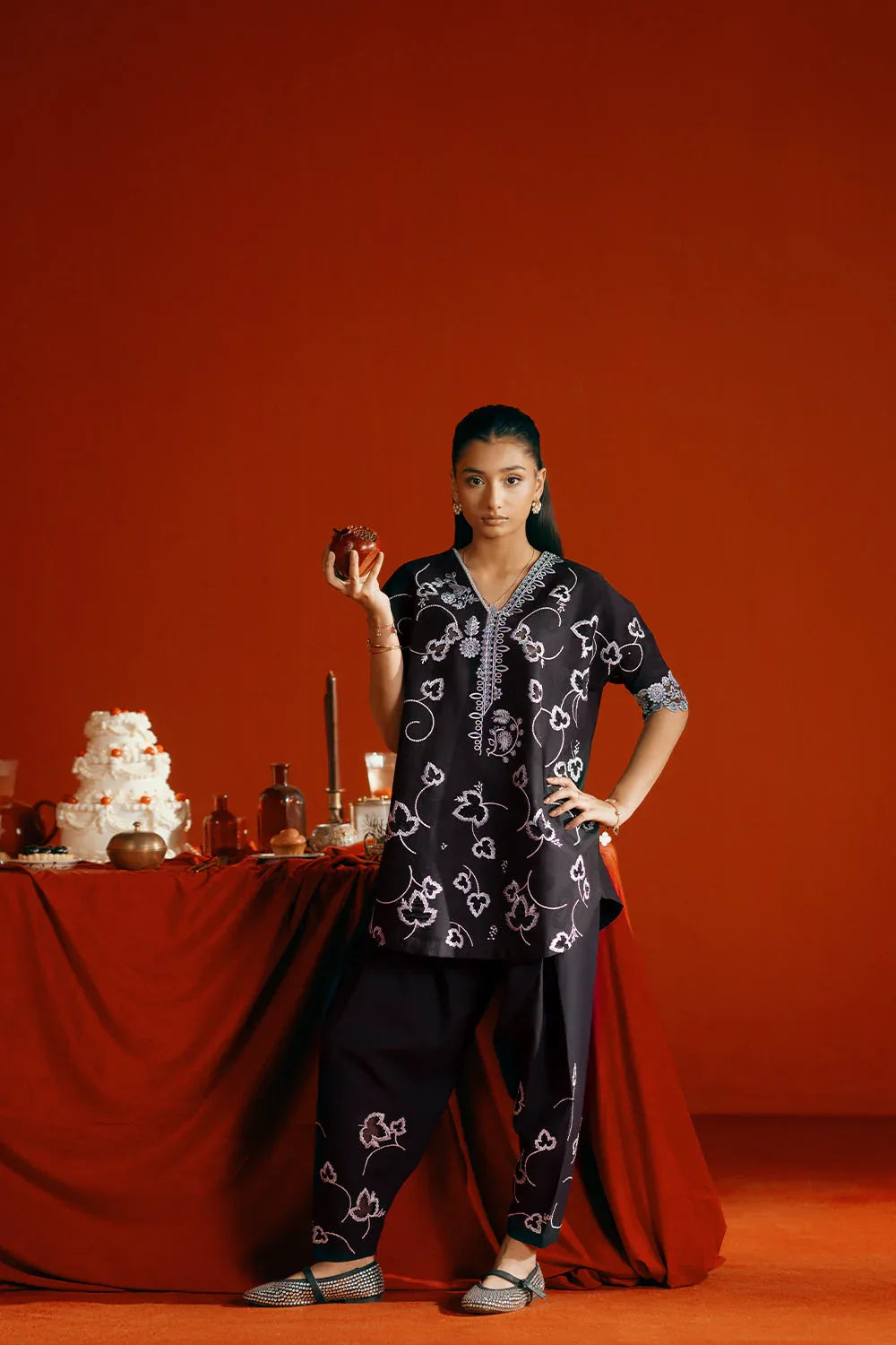 Saira Rizwan | Joolie Co ords | JOOLIE BLACK - JBP25-06 - Rang-e-Khaas