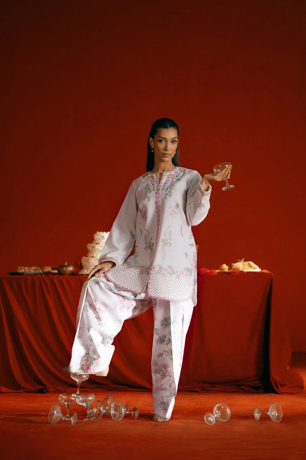 Saira Rizwan | Joolie Co ords | JOOLIE WHITE - JBP25-07 - Rang-e-Khaas