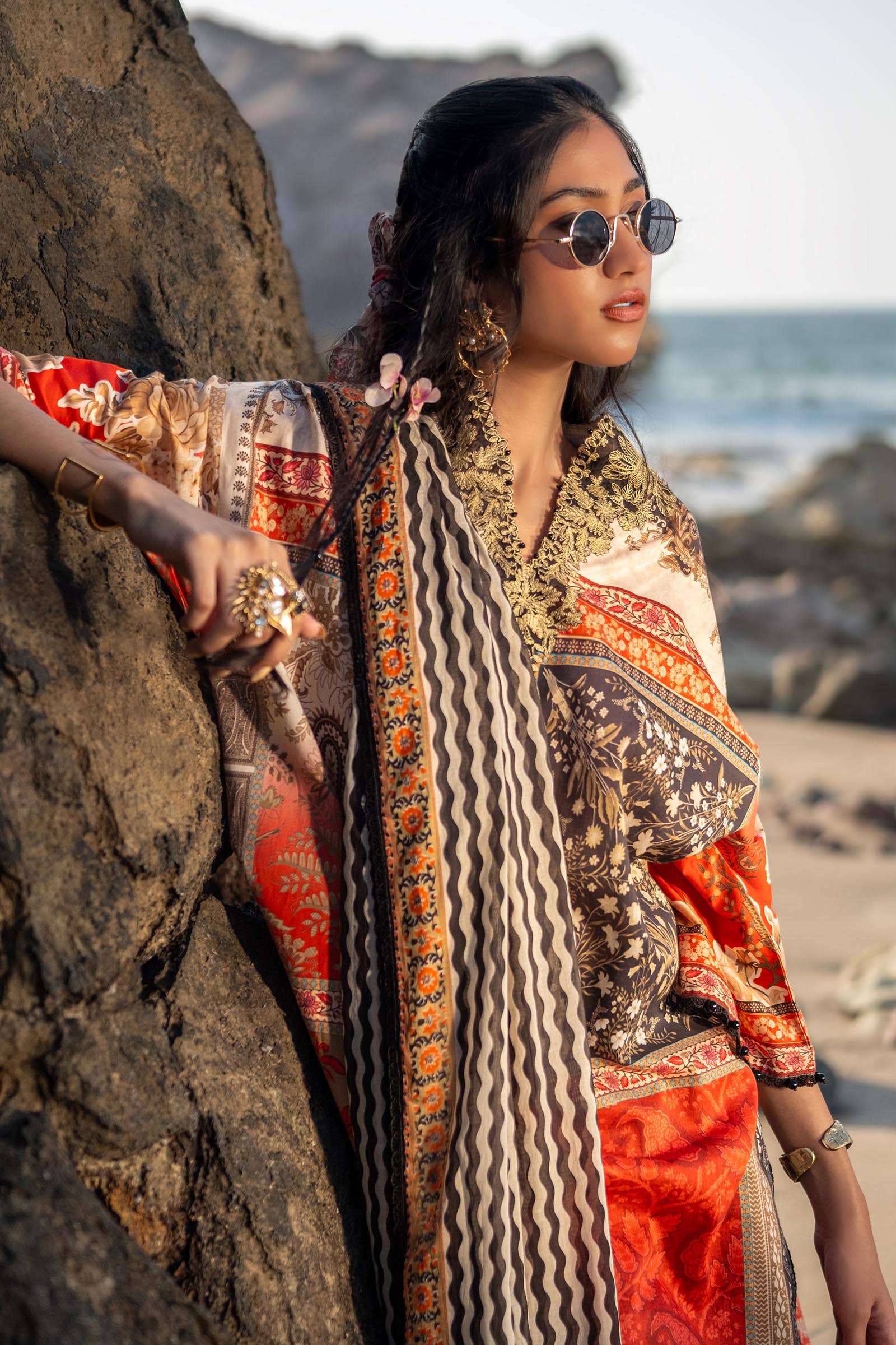 Sana Safinaz | Mahay Spring 24 | H241-028A-2BG - Rang-e-Khaas