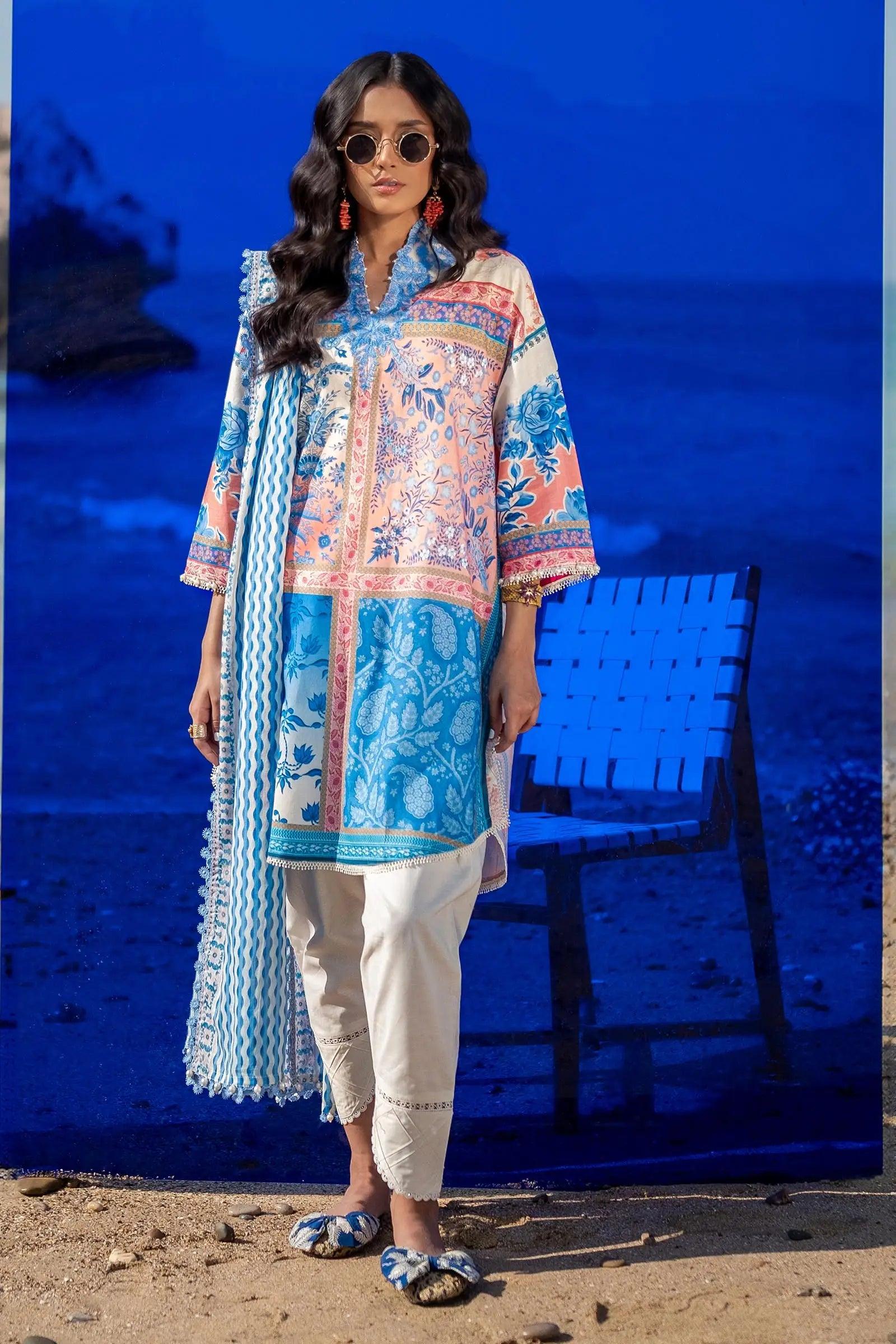 Sana Safinaz | Mahay Spring 24 | H241-028B-2BG - Rang-e-Khaas