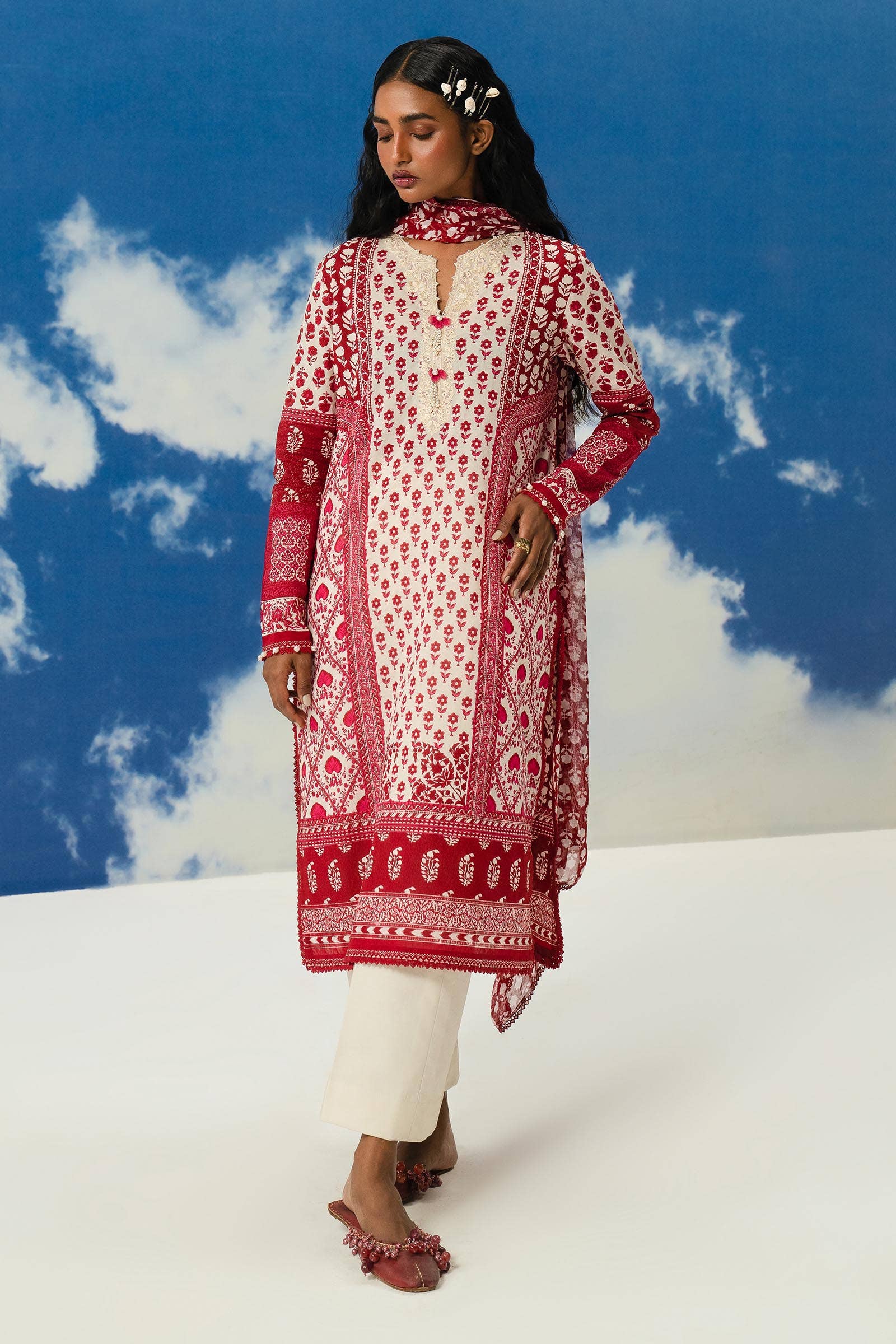 Sana Safinaz | Mahay Summer Lawn 24 | S-44 - Rang-e-Khaas