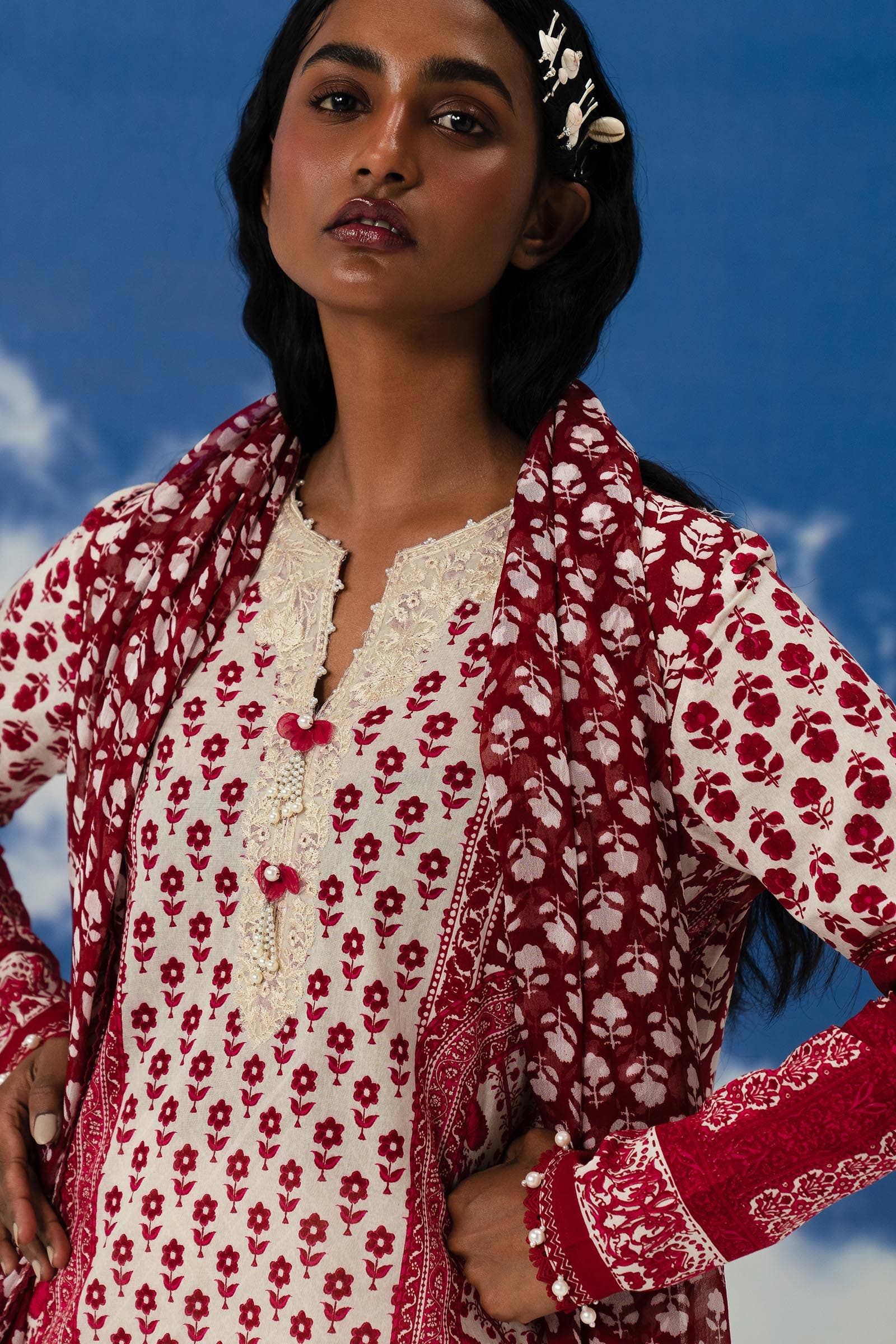 Sana Safinaz | Mahay Summer Lawn 24 | S-44 - Rang-e-Khaas