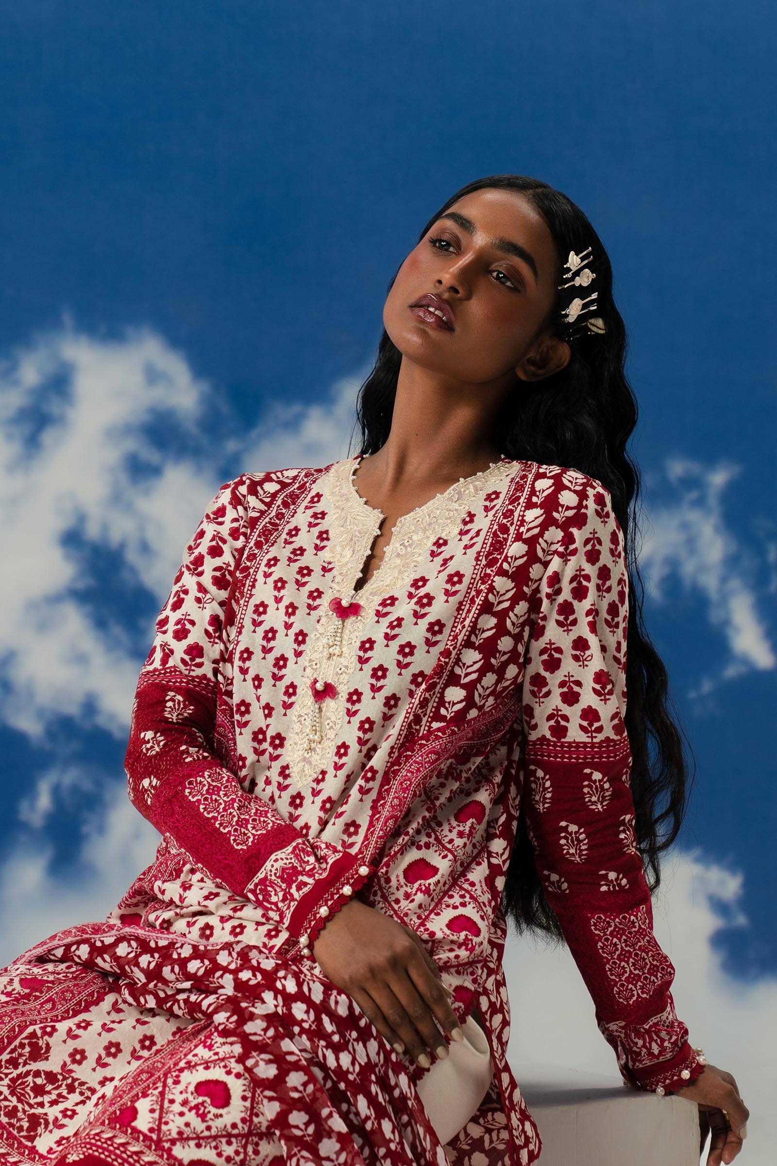 Sana Safinaz | Mahay Summer Lawn 24 | S-44 - Rang-e-Khaas