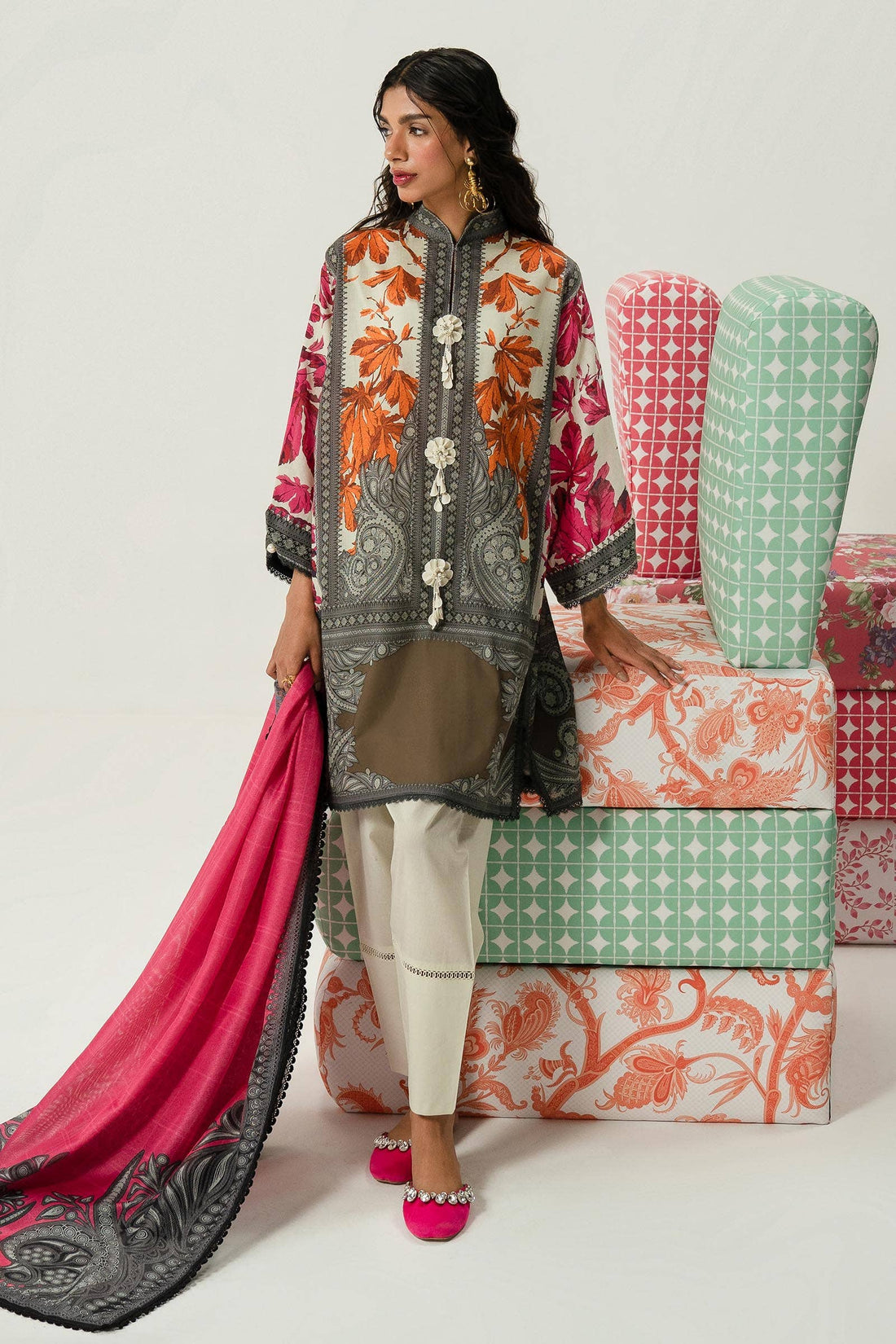 Sana Safinaz | Mahay Summer Lawn 24 | S-10 - Rang-e-Khaas