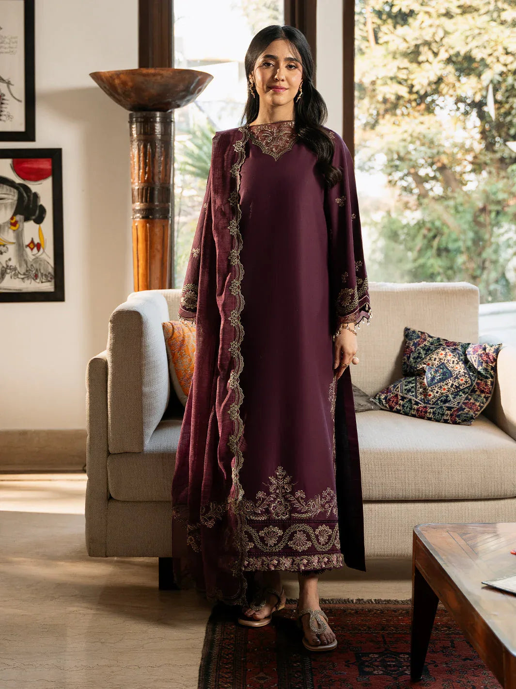 Izel | Mahveen Festive Lawn 25 | HANA - Rang-e-Khaas
