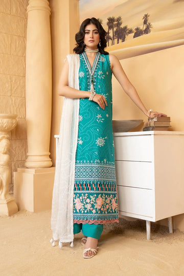 Hemstitch | Summer Luxury Lawn 24 | Turquoise - Rang-e-Khaas