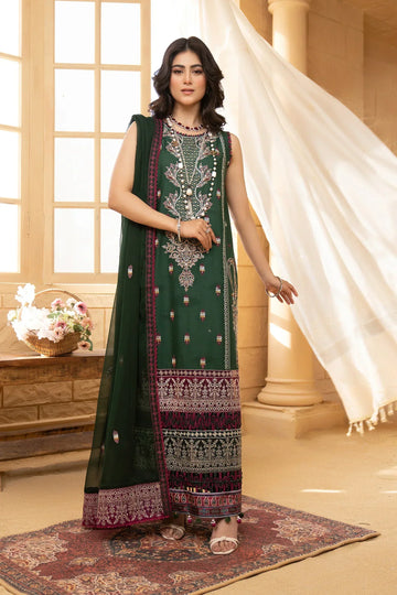 Hemstitch | Summer Luxury Lawn 24 | Bottle Green - Rang-e-Khaas