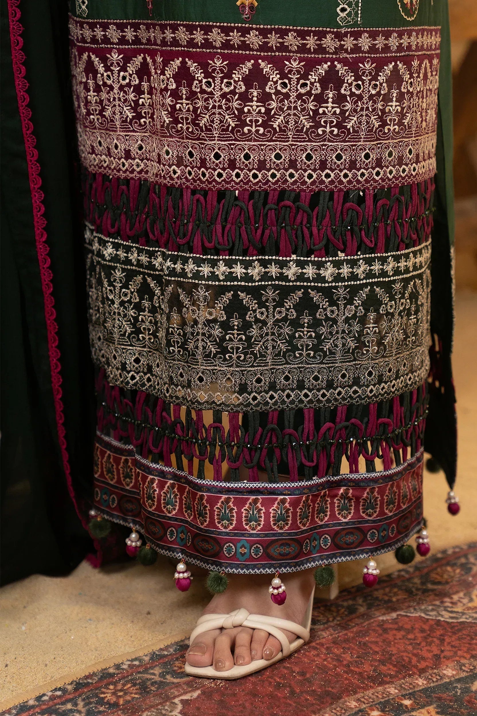 Hemstitch | Summer Luxury Lawn 24 | Bottle Green - Rang-e-Khaas
