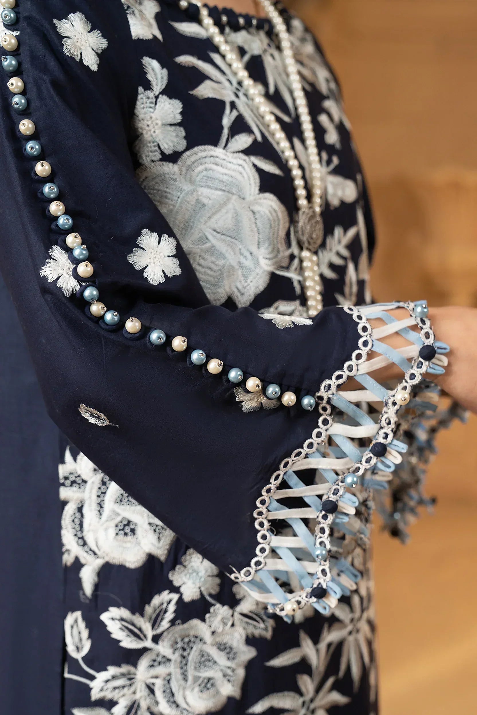 Hemstitch | Summer Luxury Lawn 24 | Ice Blue - Rang-e-Khaas