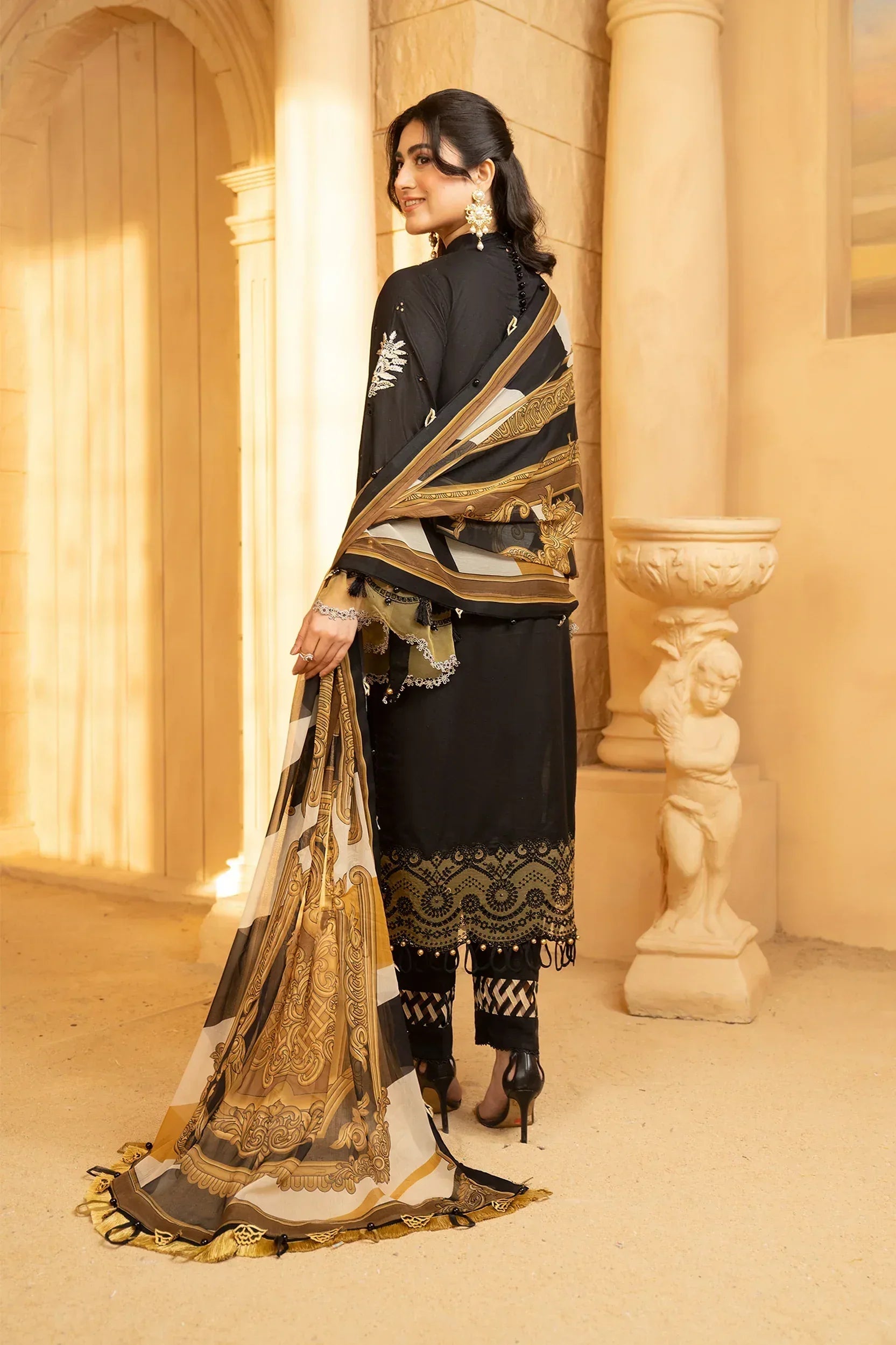 Hemstitch | Summer Luxury Lawn 24 | Cocoa - Rang-e-Khaas