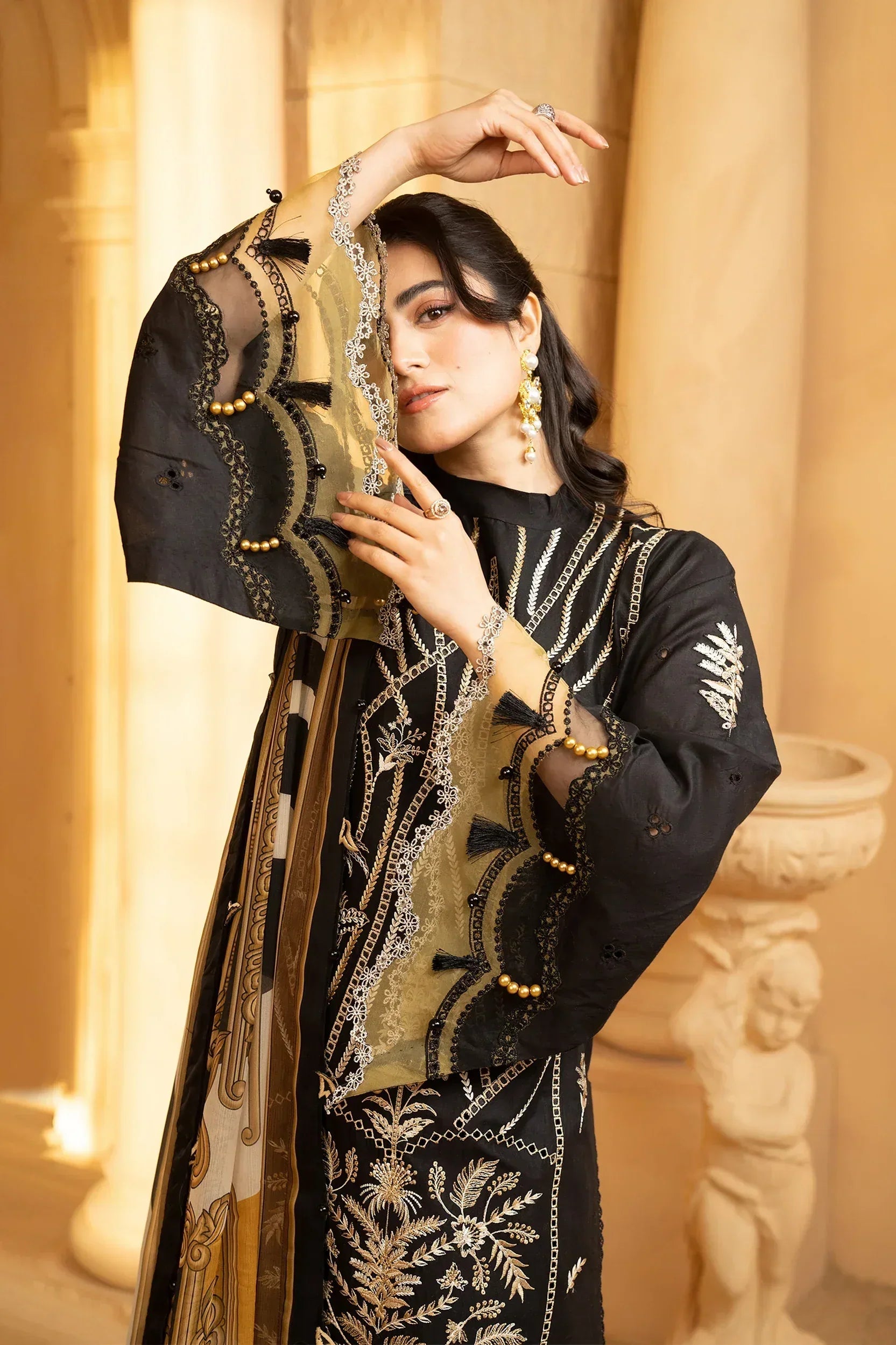 Hemstitch | Summer Luxury Lawn 24 | Cocoa - Rang-e-Khaas
