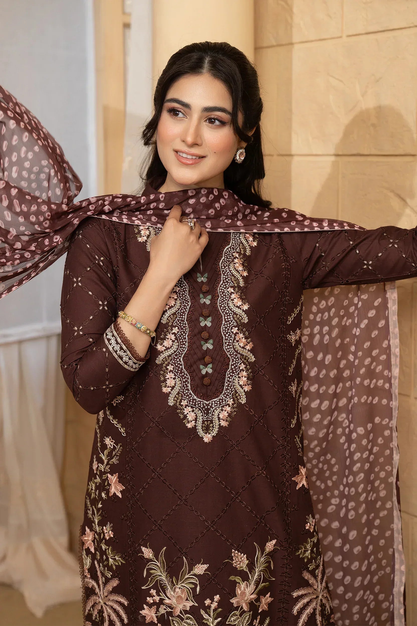 Hemstitch | Summer Luxury Lawn 24 | Mulberry - Rang-e-Khaas