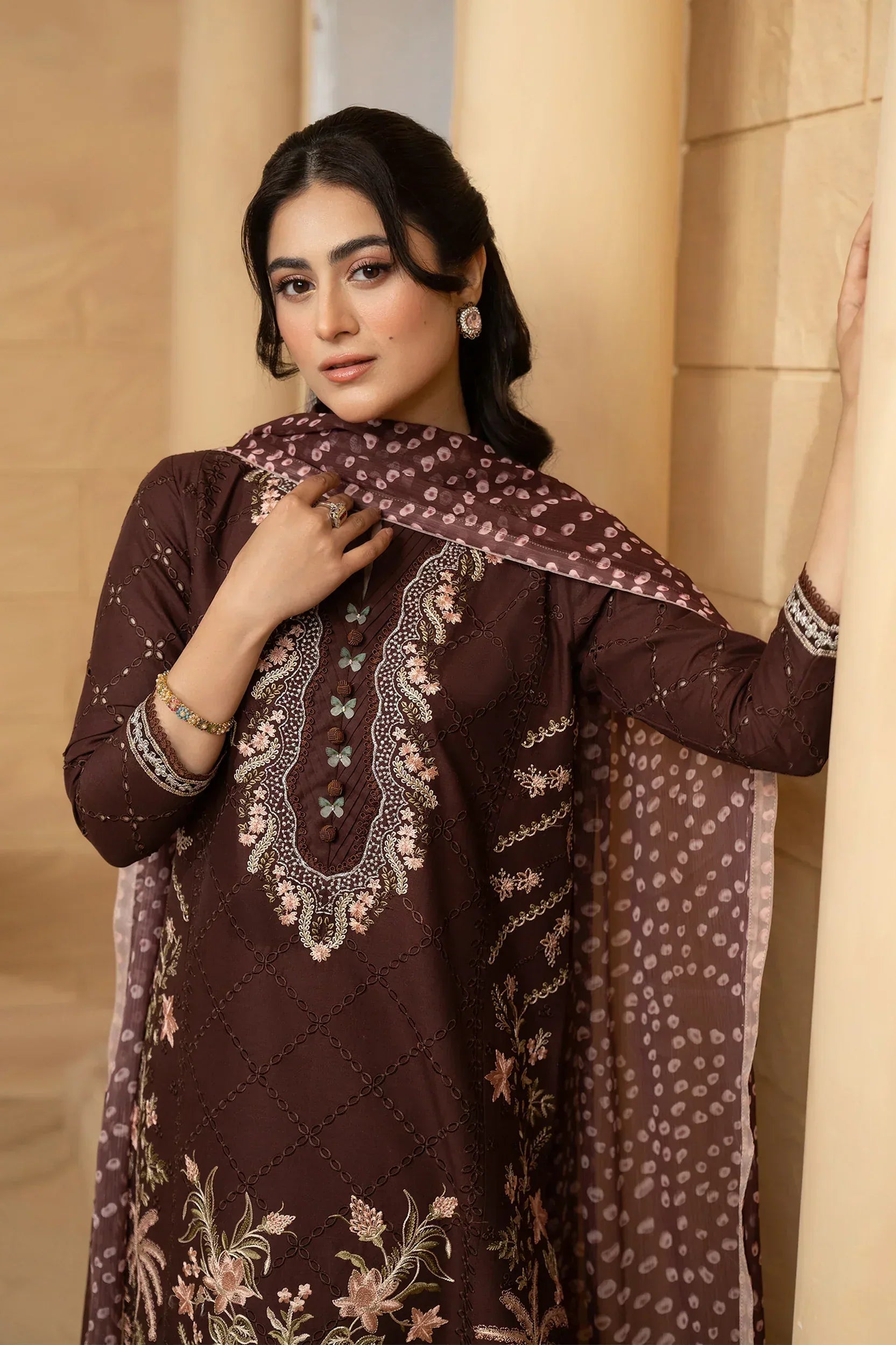 Hemstitch | Summer Luxury Lawn 24 | Mulberry - Rang-e-Khaas
