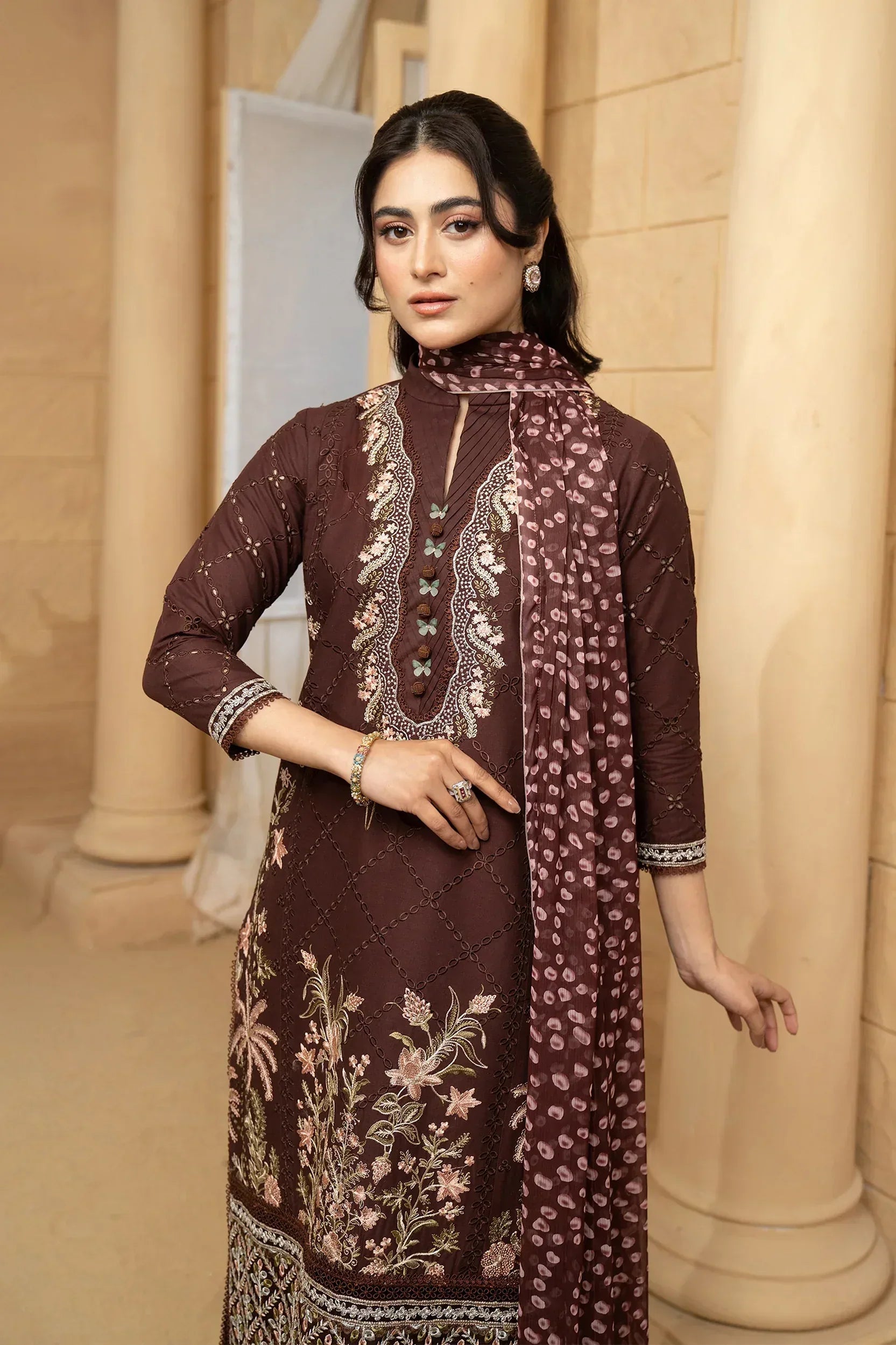 Hemstitch | Summer Luxury Lawn 24 | Mulberry - Rang-e-Khaas