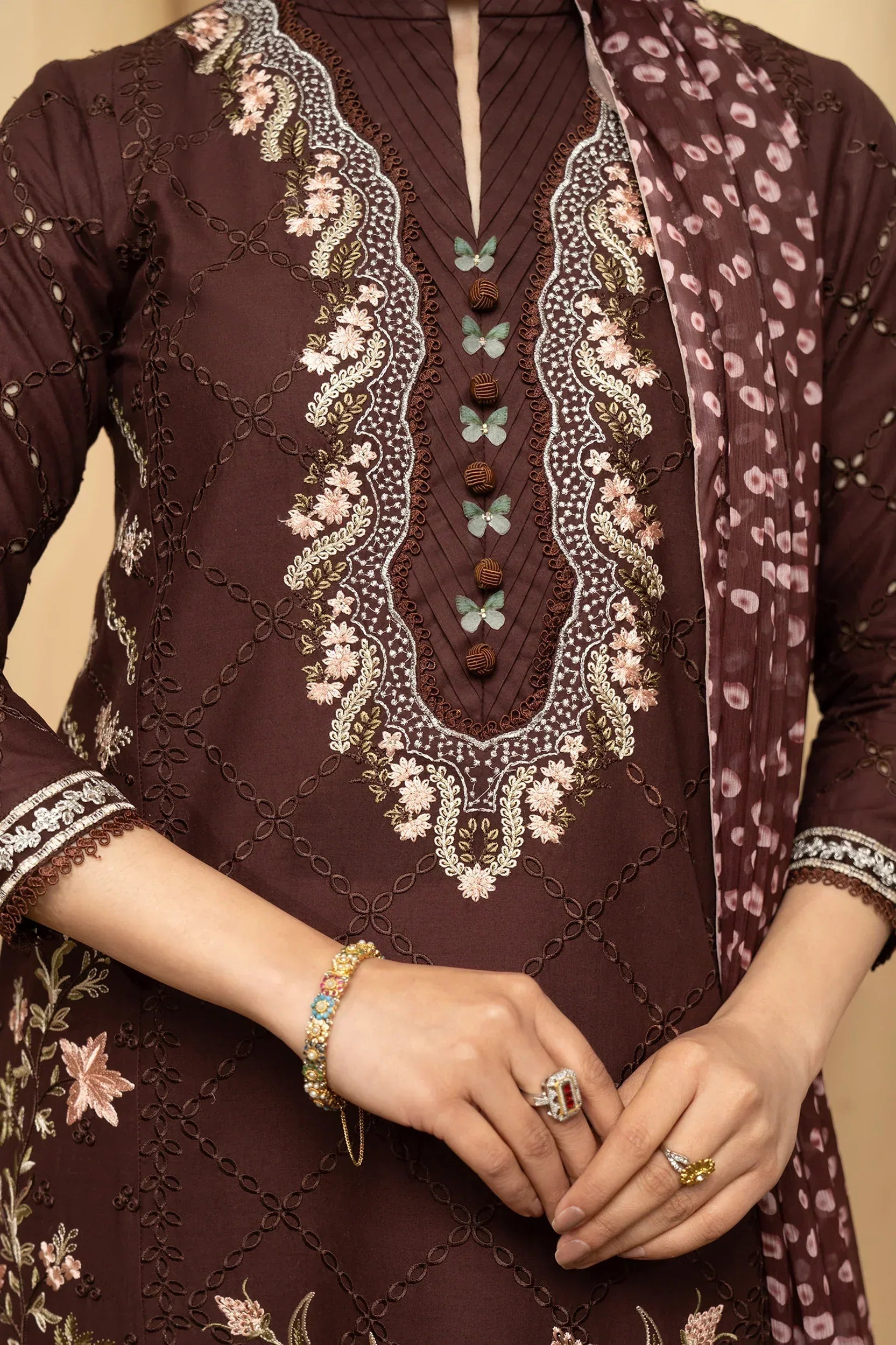 Hemstitch | Summer Luxury Lawn 24 | Mulberry - Rang-e-Khaas