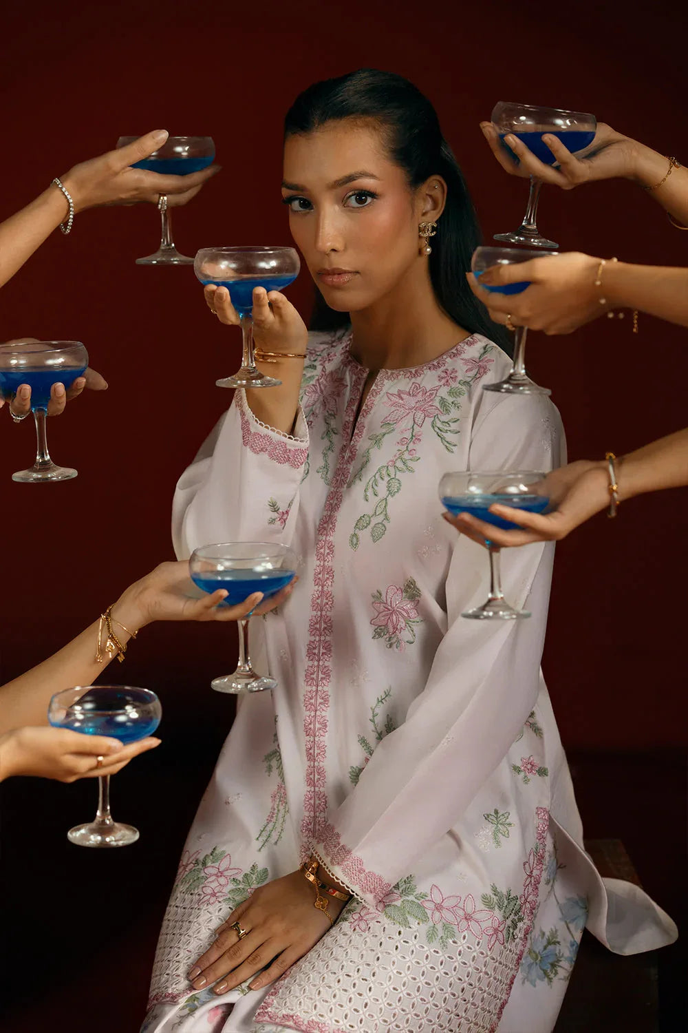 Saira Rizwan | Joolie Co ords | JOOLIE WHITE - JBP25-07 - Rang-e-Khaas