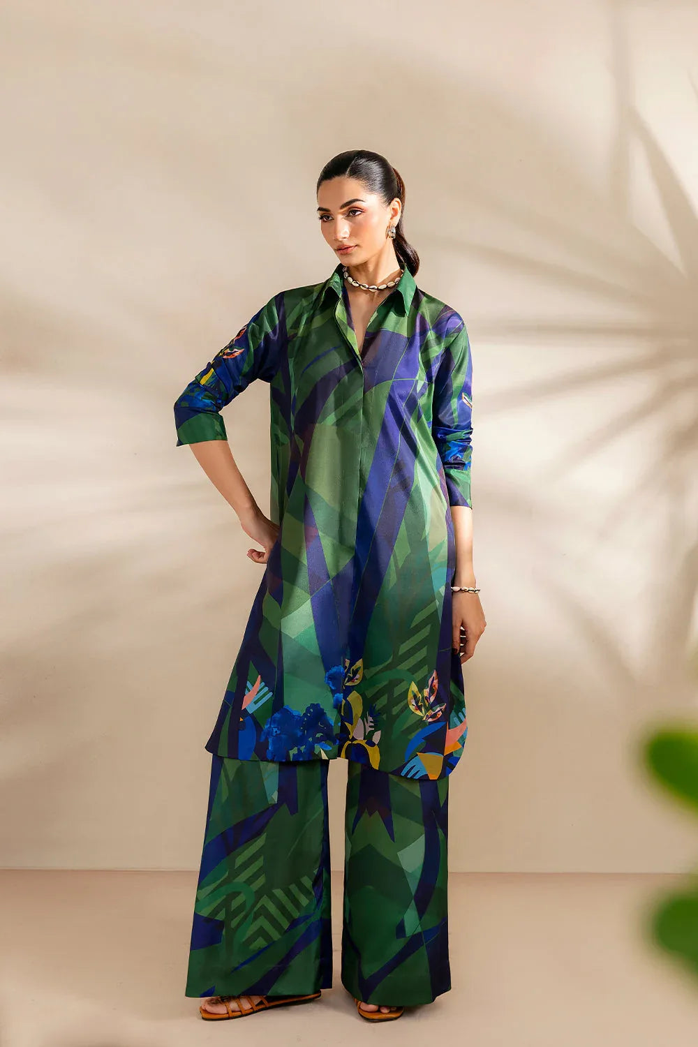 Saira Rizwan | Silk Coords 25 | SHORELINE SERENADE - SRSP-25-08 - Rang-e-Khaas