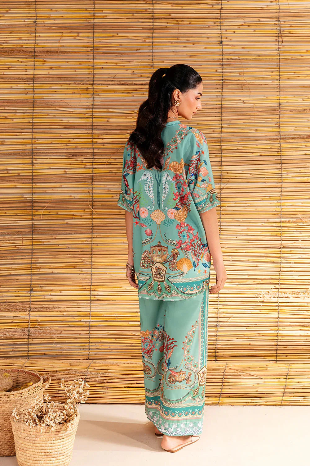 Saira Rizwan | Silk Coords 25 | COASTAL CHARM - SRSP-25-01 - Rang-e-Khaas