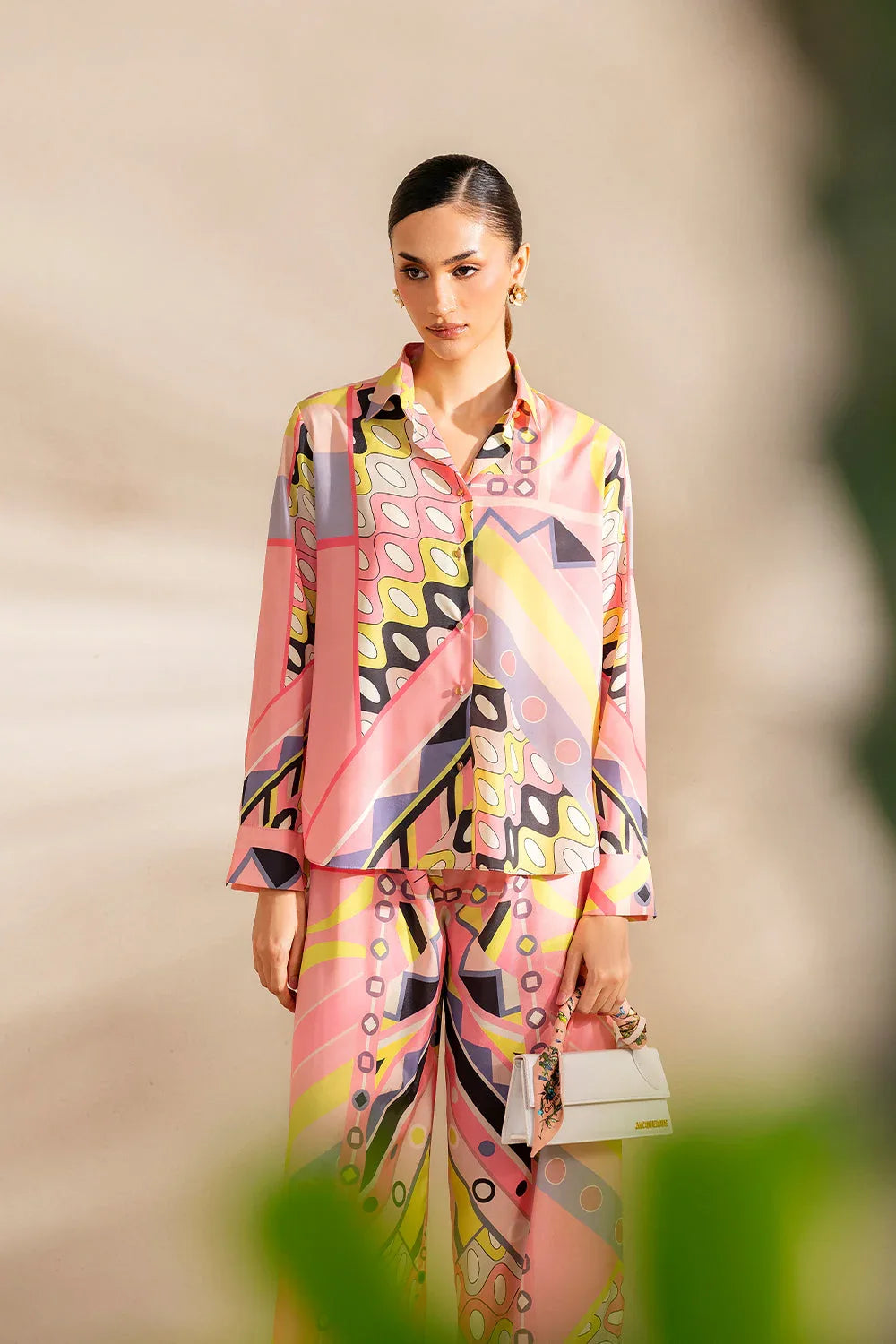 Saira Rizwan | Silk Coords 25 | PEACHY TIDE - SRSP-25-09 - Rang-e-Khaas