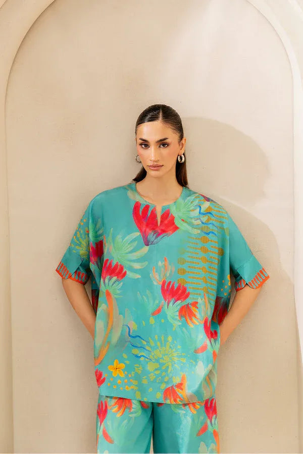 Saira Rizwan | Silk Coords 25 | SUNSET SAMBA - SRSP-25-03 - Rang-e-Khaas
