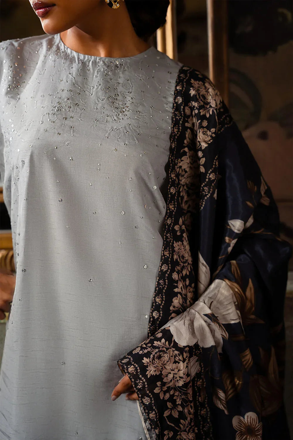 Saira Rizwan | Dahini Silk Pret | SWAN - SRLP04-25 - Rang-e-Khaas