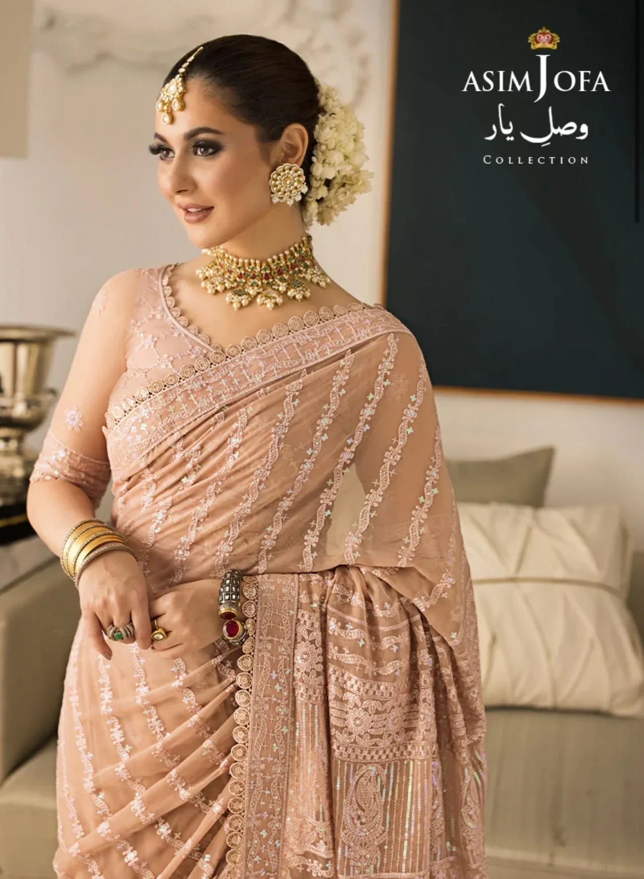 ASIM JOFA- SAREE - AJVY-09 - Rang-e-Khaas