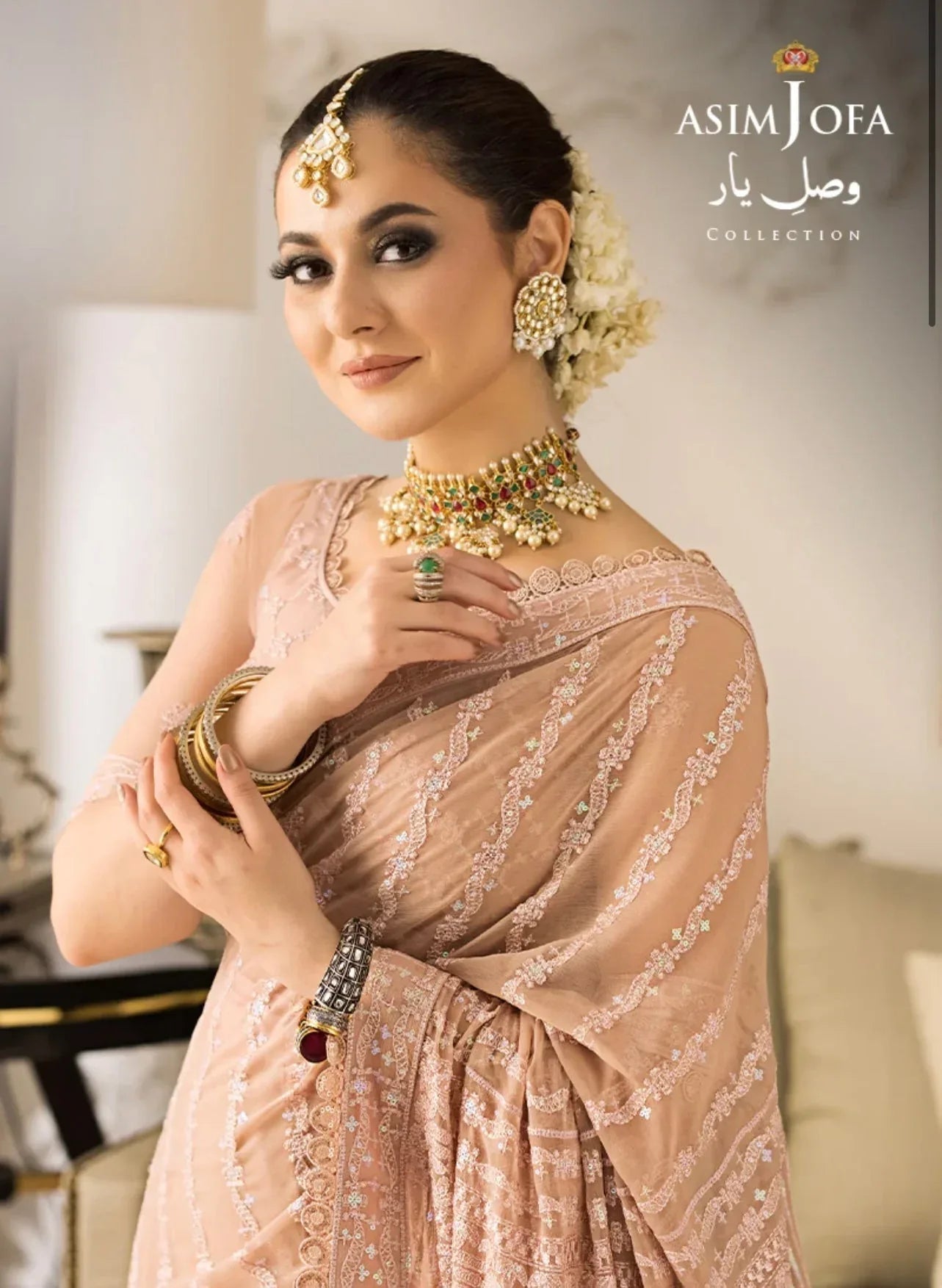 ASIM JOFA- SAREE - AJVY-09 - Rang-e-Khaas