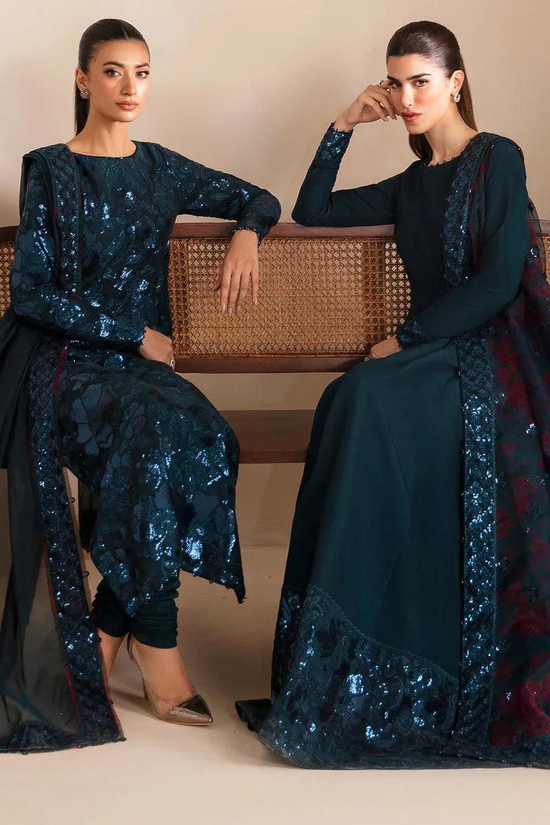 Maria B 3 Piece Stitched Embroidered Chiffon Suit