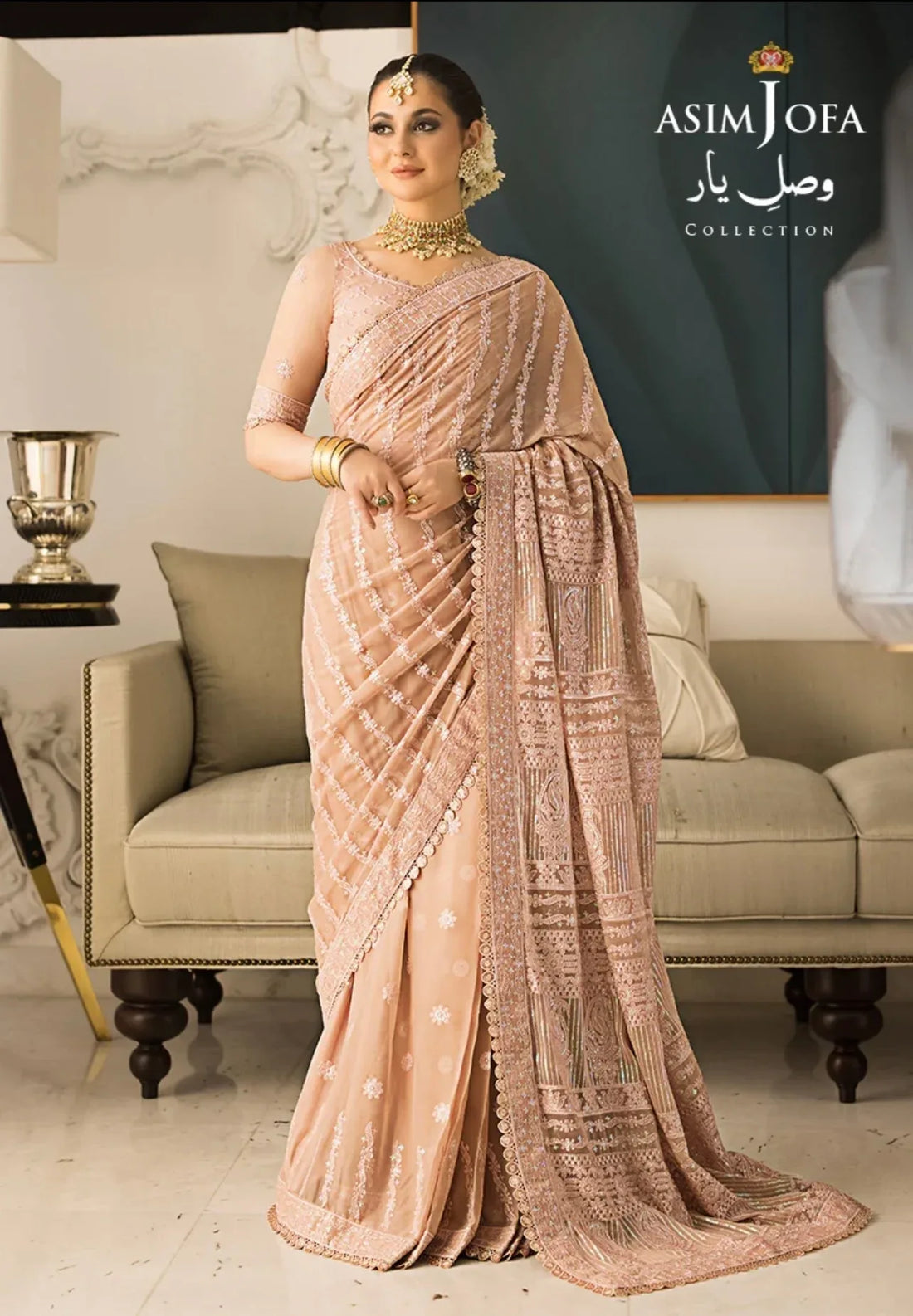 ASIM JOFA- SAREE - AJVY-09 - Rang-e-Khaas