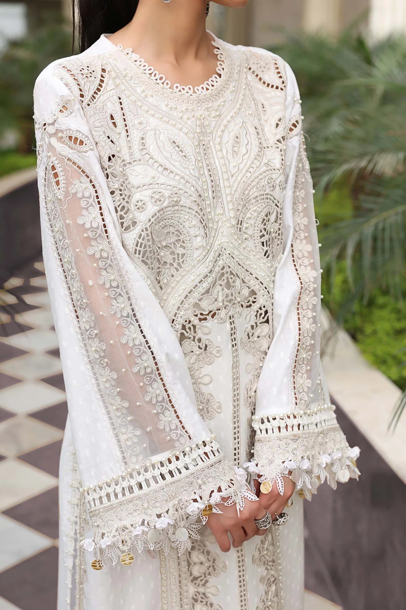Maria B 3 Piece Stitched Embroidered Jacquard Lawn Suit