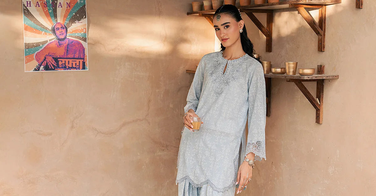 Maria B 2 Piece Embroidered Lawn Suit