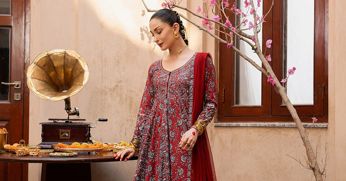 Maria B 3 Piece Block Printed Lawn Suit