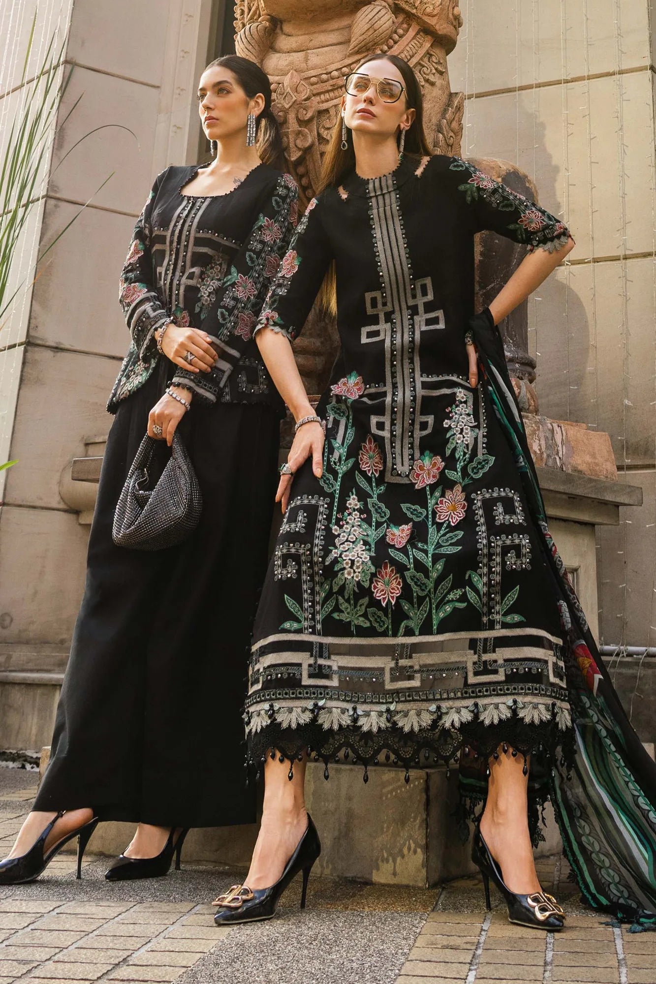 Maria B 3 Piece Stitched Embroidered Jacquard Lawn Suit
