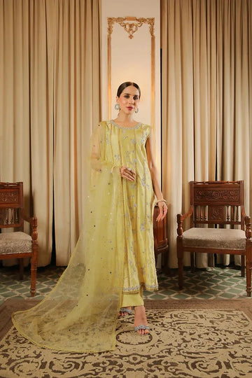 Muntaha by Shanzay Fahad | Baad E Saba | Kyra – Lime