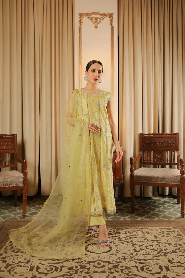 Muntaha by Shanzay Fahad | Baad E Saba | Kyra – Lime