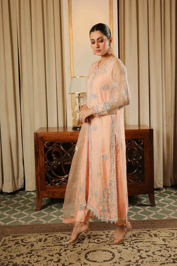 Muntaha by Shanzay Fahad | Baad E Saba | Kiara - Peach