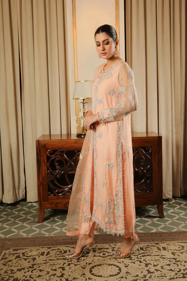 Muntaha by Shanzay Fahad | Baad E Saba | Kiara - Peach