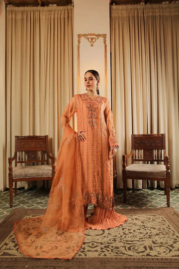 Muntaha by Shanzay Fahad | Baad E Saba | Zarafshan - Salmon