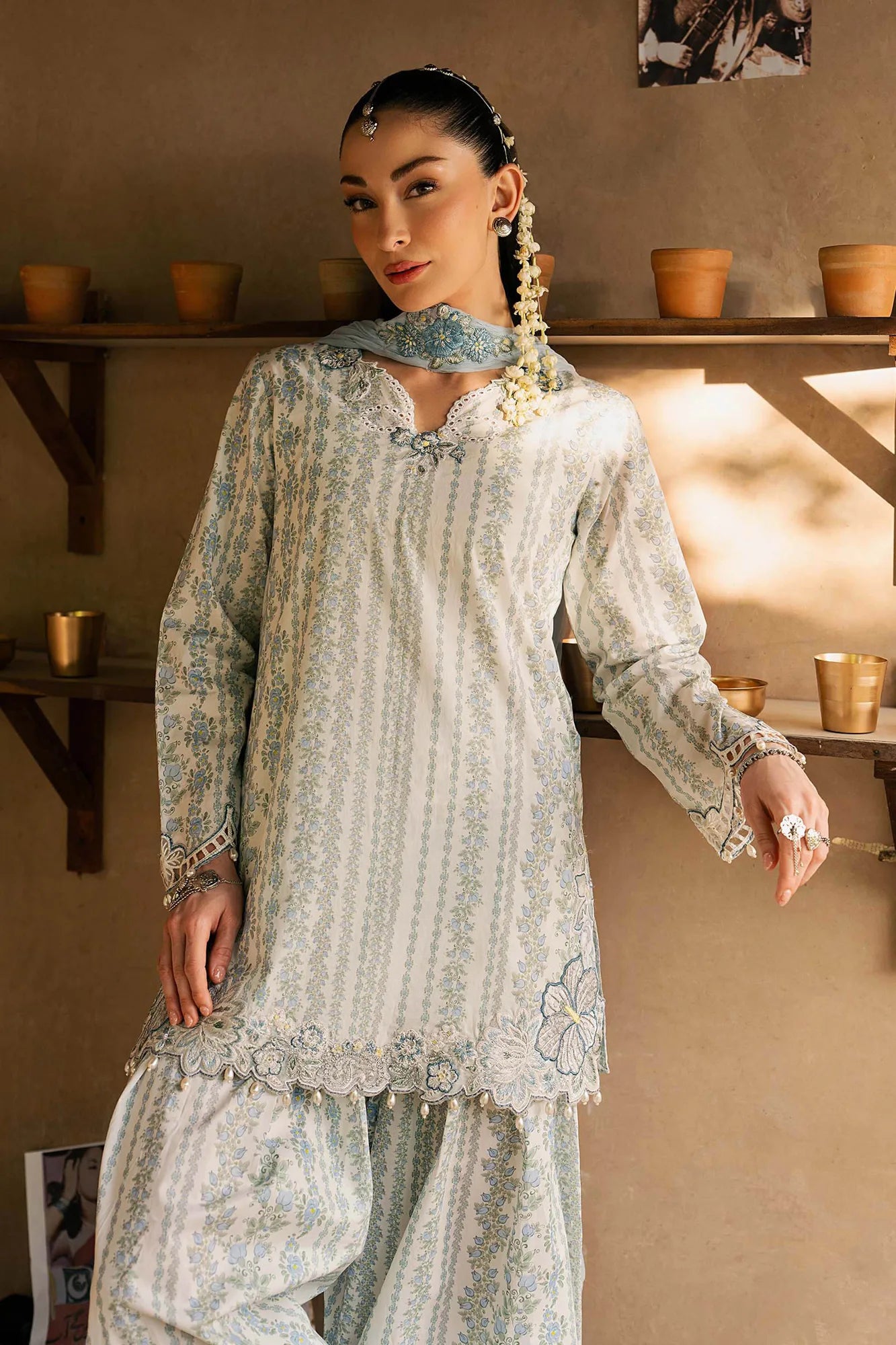 Maria B 3 Piece Embroidered Lawn Suit